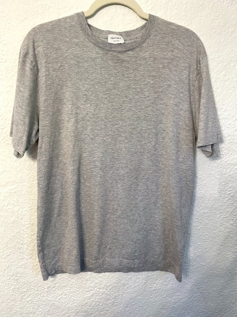 Håndværk Men's Pima Cotton Sustainable Gray T-shirt Elevated Basics Premium Peru